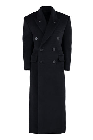 Wool blend double-breasted coat-0
